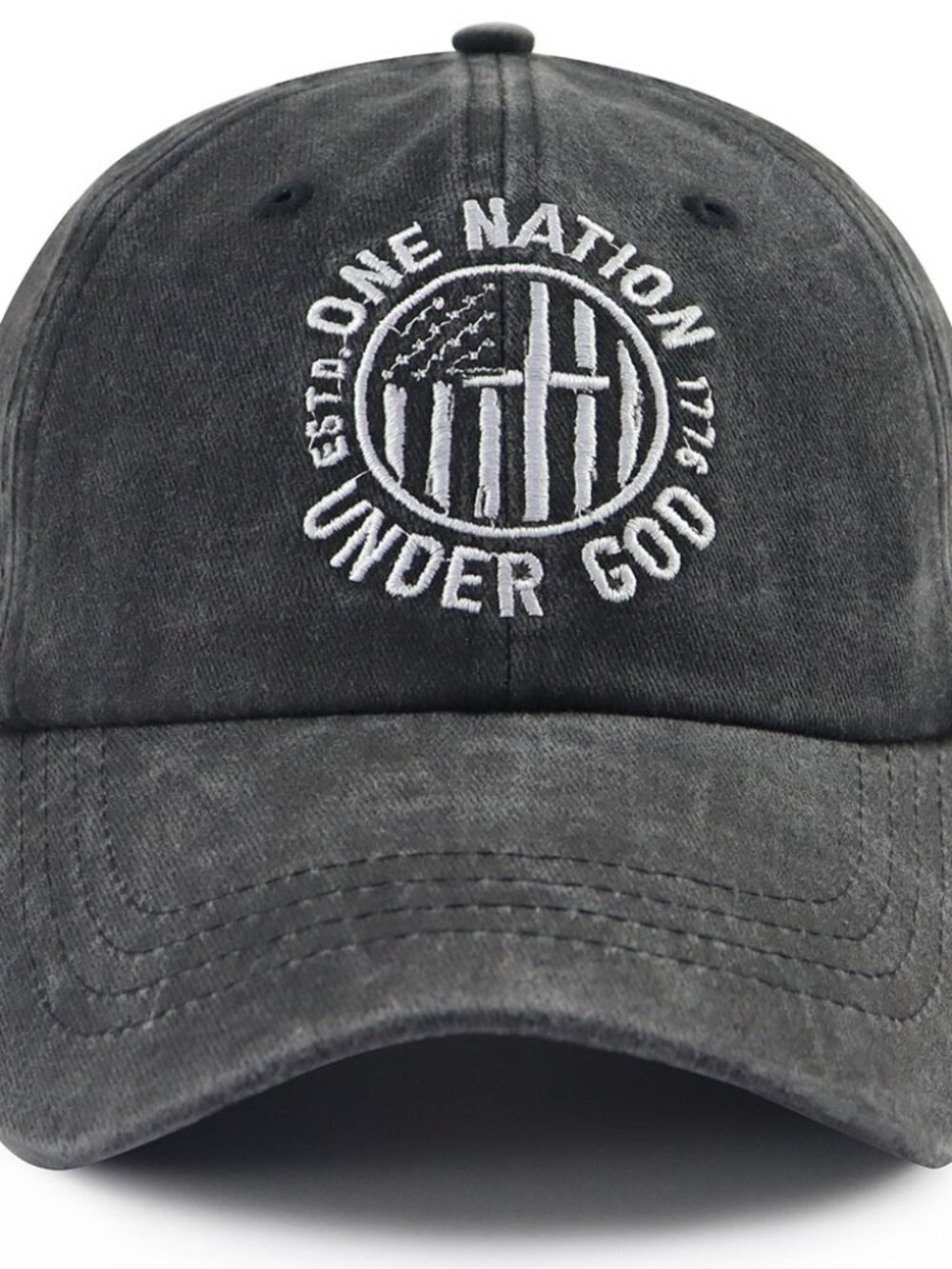 One Nation Under God Hats for Men Women, Adjustable Cotton Christian Est.